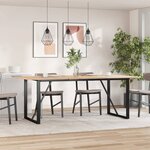vidaXL Pieds de table à manger cadre en O 180x80x73 cm fonte