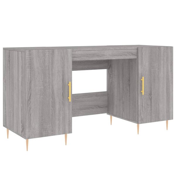 vidaXL Bureau sonoma gris 140x50x75 cm bois d'ingénierie