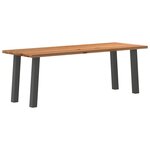 vidaXL Table à manger marron clair bois de chêne massif rectangulaire