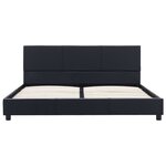 vidaXL Cadre de lit Noir Similicuir 140 x 200 cm