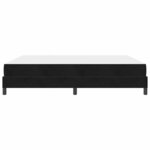vidaXL Lit à ressorts avec matelas Noir 180 x 210 cm tissu