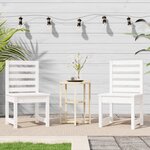 vidaXL Chaises de jardin lot de 2 blanc 50x48x91 5 cm bois massif pin