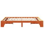 vidaXL Cadre de lit Marron cire 207 x 167 x 30 cm Bois massif en pin