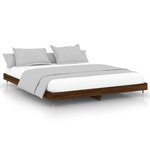 vidaXL Cadre de lit sans matelas chêne marron 200x200 cm
