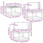 vidaXL Ensemble de canapés d'extérieur 6 pc Naturel et gris clair
