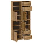 vidaXL Armoires latérales 4 Pièces ODDA 40x24x79 cm bois massif pin