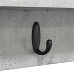 vidaXL Porte-manteau mural Montage mural Gris béton 100 x 10 5 x 18 cm