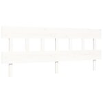 vidaXL Cadre de lit sans matelas blanc bois massif de pin