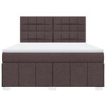 vidaXL Sommier à lattes de lit avec matelas Marron foncé 180x200 cm