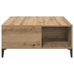 vidaXL Table basse Chêne artisanal 80 x 80 x 36 5 cm Bois d'ingénierie