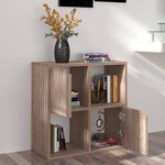 vidaXL Bibliothèque Chêne Sonoma gris 60x27 5x59 5cm Bois d’ingénierie