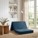 vidaXL Canapé-lit pliable 90 x 67 x 45 cm Bleu