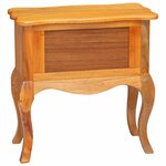 vidaXL Table d'appoint avec tiroir Naturel 60 5 x 30 x 61 cm