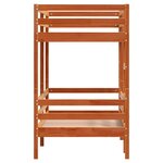 vidaXL Lit superposé cire marron 80x200 cm bois de pin massif