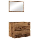 vidaXL Ensemble meuble salle de bain 2 pièces Bois ancien Bois d'ingénierie