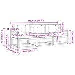 vidaXL Ensemble de canapés d'extérieur 3 pc Blanc et anthracite