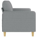 vidaXL Canapé à 3 places Gris clair 180 cm Tissu