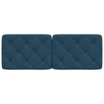 vidaXL Coussin de tête de lit bleu 140 cm velours