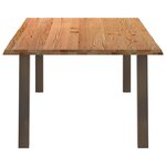 vidaXL Table à manger et bord naturel bois massif chêne rectangulaire