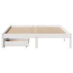 vidaXL Cadre de lit sans matelas blanc 140x200 cm bois de pin massif