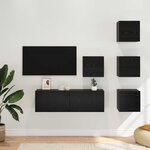 vidaXL Ensemble meuble TV 5 Pièces 100 x 30 x 30 cm Chêne noir