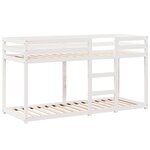 vidaXL Lit superposé avec toit blanc 90x200 cm bois de pin massif