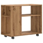 vidaXL Table d'appoint chêne artisanal 70x35x55 cm bois d'ingénierie