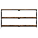 vidaXL Table console chêne fumé 200x28x80 5 cm bois d'ingénierie