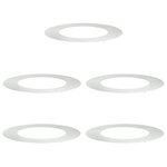 vidaXL Anneaux d'arbre plats 5 Pièces Argent Ø50 / 80 cm Acier galvanisé