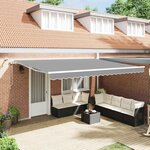 vidaXL Cadre d'auvent Blanc 400 × 300 cm Aluminium
