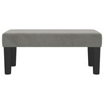vidaXL Banc Gris clair 70x30x30 cm Velours
