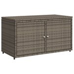 vidaXL Armoire de rangement jardin gris 110x55x60 5 cm résine tressée