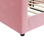 vidaXL Lit de repos sans matelas rose 90x200 cm velours