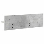 vidaXL Porte-manteau mural Montage mural Gris béton 60 x 10 5 x 18 cm