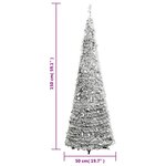 vidaXL Sapin de Noël artificiel escamotable avec neige floquée 100 LED