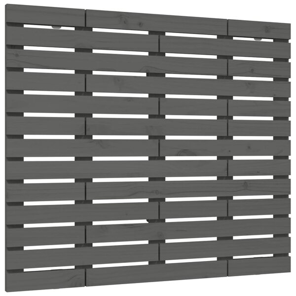 vidaXL Tête de lit murale Gris 126x3x91 5 cm Bois massif de pin