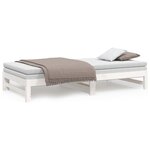 vidaXL Lit coulissant sans matelas blanc 2x(80x200)cm