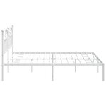 vidaXL Cadre de lit métal sans matelas et tête de lit blanc 200x200 cm