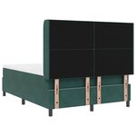 vidaXL Lit à Ressorts avec Matelas LED Vert 140 x 190 cm Velours
