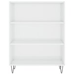 vidaXL Bibliothèque blanc brillant 69 5x32 5x90 cm bois d'ingénierie