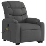 vidaXL Fauteuil de massage inclinable Gris foncé Tissu