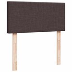 vidaXL Sommier à lattes de lit avec matelas Marron foncé 90x200 cm