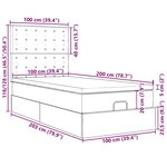 vidaXL Cadre de lit ottoman avec matelas vert foncé 100x200 cm velours