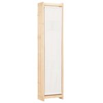 vidaXL Cloison de séparation 6 panneaux Crème 240 x 170 x 4 cm Tissu