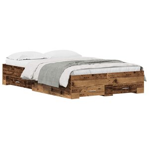 vidaXL Cadre de lit Bois Ancien 120 x 190 cm Bois d'ingénierie