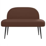 vidaXL Banc rembourré avec dossier Marron 110 x 60 x 76 cm Simili cuir