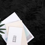 vidaXL Tapis en Peau de Mouton Synthétique Noir 230 x 160 cm Polyester