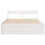 vidaXL Cadre de lit sans matelas blanc 140x200 cm bois de pin massif