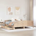 vidaXL Cadre de lit sans matelas 200x200 cm bois massif de pin