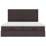 VidaXL Cadre de lit ottoman avec matelas marron foncé 160x200 cm tissu